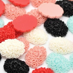 Resin Flower Oval