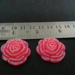 Hot pink sugar resin rose 