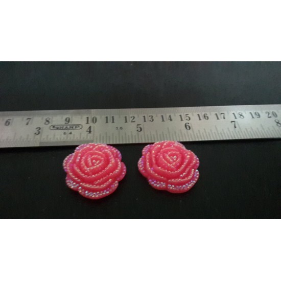 Hot pink sugar resin rose 