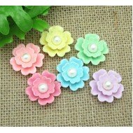 Resin Pearl Double Flower 