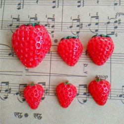 6pcs Cute Resin mix Strawberry