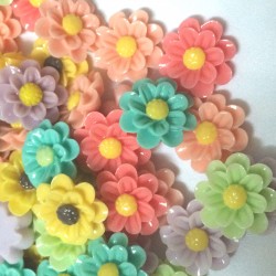 5pcs mix Resin flower 