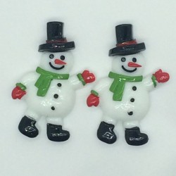Snowman green scarves
