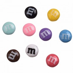 Mixed Colorful Resin Letter M
