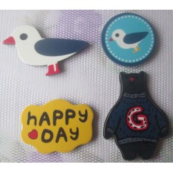 4pcs Mix Resin Flatback