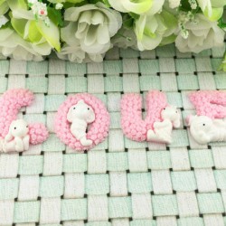 4pcs Cute Resin letter LOVE 