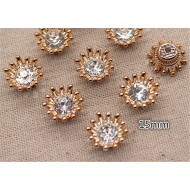 Golden Flower Crystal Rhinestone 