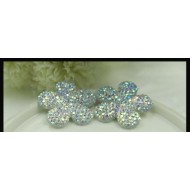 Clear ab rhinestone flower