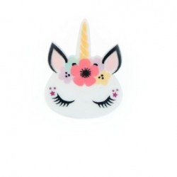 unicorn head kawaii resin