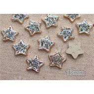 Glitter AB Golden Star Plastic 
