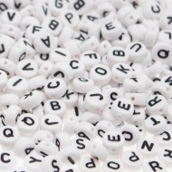 Alphabet Flat Round Bead