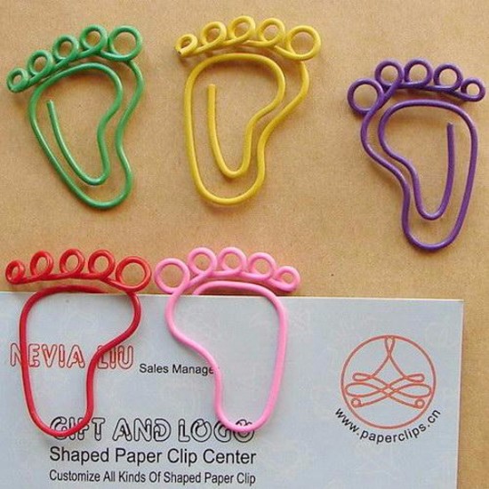 lovely feet shape metal bookmarks