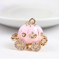 Pink Pumpkin Carriage Lovely Charm