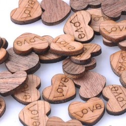 Natural Love wooden Heart 