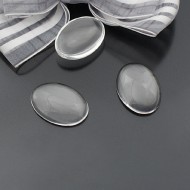 Oval glass dome- 25*18mm