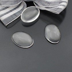 Oval glass dome- 18*13mm