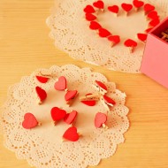 Mini Wooden Heart Clips 