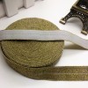 Gold and Grey foldover elastic