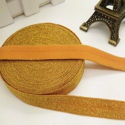 Gold and Orange Foldover elastic