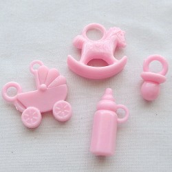 Pink Baby Charm set
