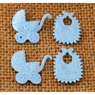 Blue Bib & Cart padded
