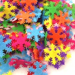 Padded Felt Mix Color Snowflake