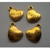 Gold Heart Aunt Charm