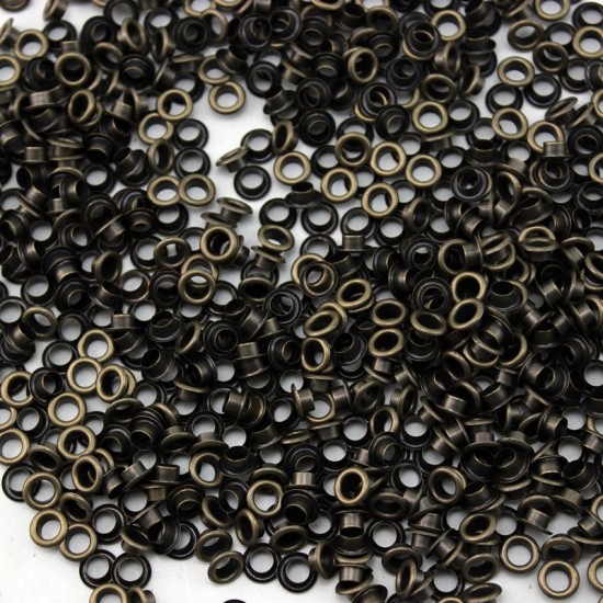 Eyelets Round Antique Bronze 10x7mm