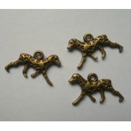 Bronze plated dog charm