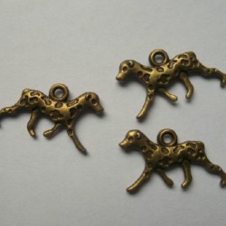 Bronze plated dog charm