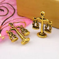Gold 3D Balance Charms Pendants