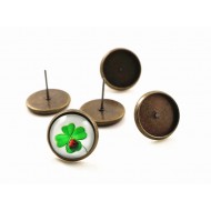 Bronze Earrings Blank Base