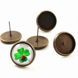 Bronze Earrings Blank Base