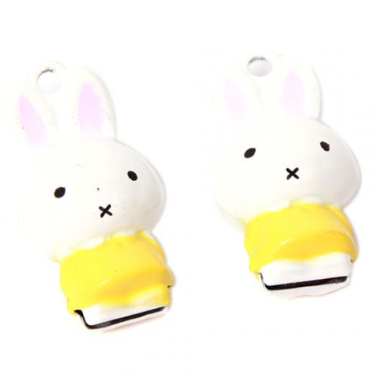 Yellow&White Rabbit Brass Jingle Bells 