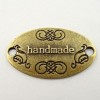 Bronze Tone Oval Carved Handmade
