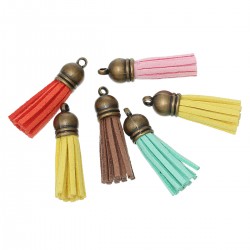 Bronze Velvet Suede Tassel 