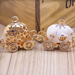 White Pumpkin Carriage charm