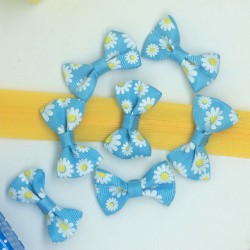 Blue Flower Bow