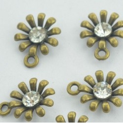 Bronze Flower with Stone
