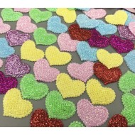 Mixed Glitter Felt  Heart 