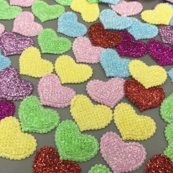 Mixed Glitter Felt  Heart 