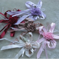 Satin Ribbon Flowers Bows Appliques