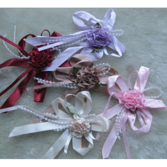 Satin Ribbon Flowers Bows Appliques