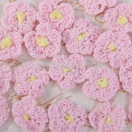 Pink Handmade Crochet Flower