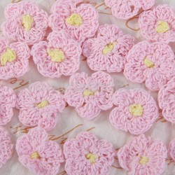 Pink Handmade Crochet Flower