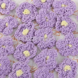 Purple Handmade Crochet Flower