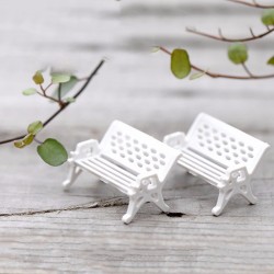 White Chair Doll House Miniatures 