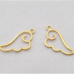 Alloy Wing Charms Thin Bezel