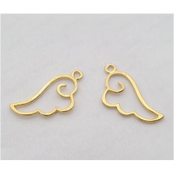 Alloy Wing Charms Thin Bezel