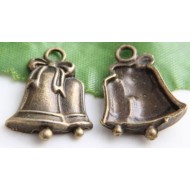 Bronze Plated Bell Charms